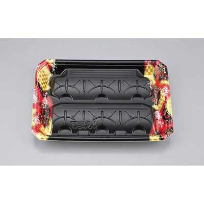 シーピー化成 発泡トレー SFプレート63 舞扇赤 0273506300955 1ケース(600個(50個×12)（直送品）