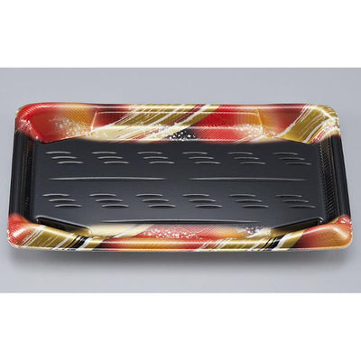 シーピー化成 刺身容器 SFみね皿26 風雲赤 本体 0275426000805 1ケース(800個(50個×16)（直送品）