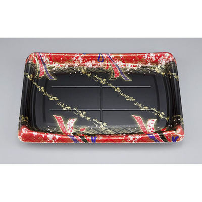 シーピー化成 刺身容器 SFシャチ盛38 結び舞赤 本体 0275503803775 1ケース(360個(10個×36)（直送品）