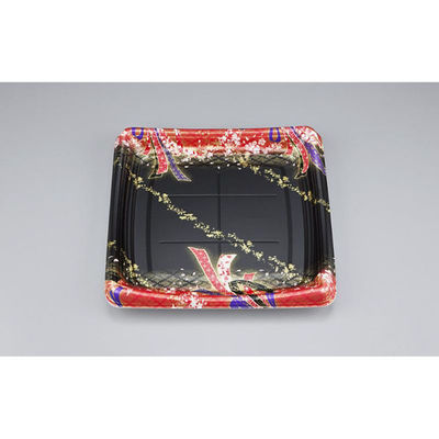 シーピー化成 刺身容器 SFシャチ盛235 結び舞赤 本体 0275523503775 1ケース(360個(20個×18)（直送品）