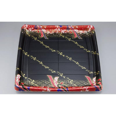 シーピー化成 刺身容器 SFシャチ盛355 結び舞赤 本体 0275535503775 1ケース(160個(10個×16)（直送品）