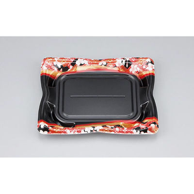 シーピー化成 寿司容器 SF華皿23 花かざり赤 本体 0275623004635 1ケース(1200個(50個×24)（直送品）