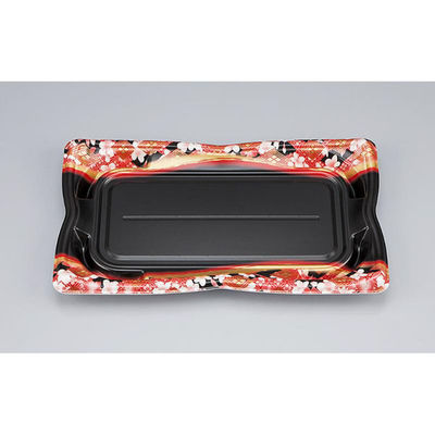 シーピー化成 寿司容器 SF華皿25 花かざり赤 本体 0275625004635 1ケース(800個(50個×16)（直送品）