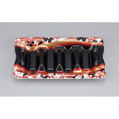 シーピー化成 寿司容器 SF華皿巻段4 花かざり赤 本体 0275674004635 1ケース(1500個(50個×30)（直送品）