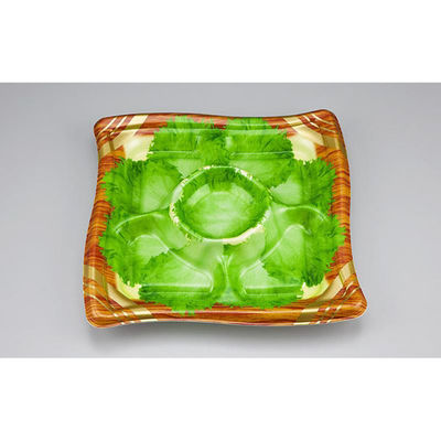 シーピー化成 オードブル容器 SFウイング275-5 ウッドL 本体 0275827556075 1ケース(320個(10個×32)（直送品）