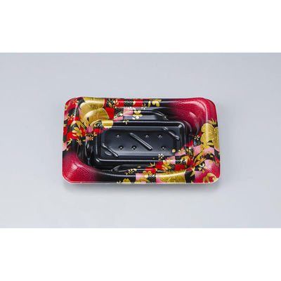 シーピー化成 寿司容器 SFうま皿12L 花雅黒赤 本体 0276912048705 1ケース(1800個(50個×36)（直送品）