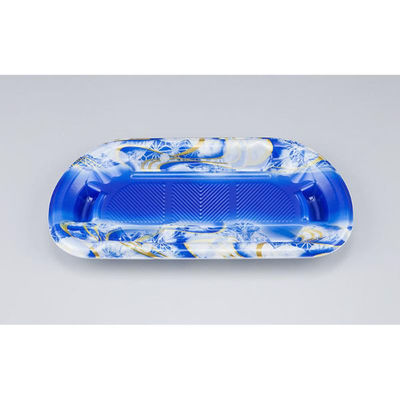 シーピー化成 刺身容器 SF磯浜半月3平 涼潮青 本体 0277003108055 1ケース(800個(50個×16)（直送品）