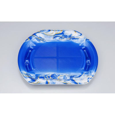 シーピー化成 刺身容器 SF磯浜半月6平 涼潮青 本体 0277006108055 1ケース(400個(50個×8)（直送品）