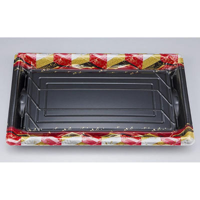 シーピー化成 刺身容器 SF鮨板39 菱紋赤 本体 0277639008155 1ケース(280個(10個×28)（直送品）