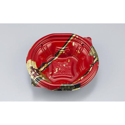 シーピー化成 どんぶり容器 BFN丸丼160 舞絹赤 本体 0280416008355 1ケース(900個(50個×18)（直送品）