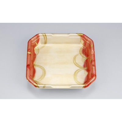 シーピー化成 発泡トレー L-カク1 波瓦赤 051510100A590 1ケース(600個(50個×12)（直送品）