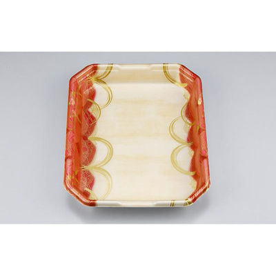 シーピー化成 発泡トレー L-カク2.8 波瓦赤 051510208A590 1ケース(400個(50個×8)（直送品）