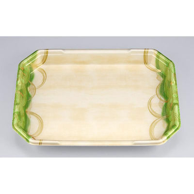 シーピー化成 発泡トレー L-カク4 波瓦緑 051510400A620 1ケース(300個(50個×6)（直送品）