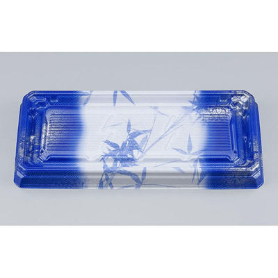 シーピー化成 寿司容器 UFハカマ板段3 すず葉青 本体 0597203009805 1ケース(800個(50個×16)（直送品）