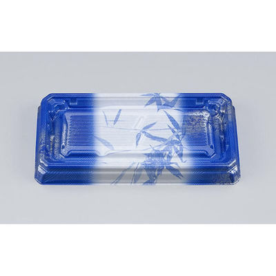 シーピー化成 寿司容器 UFハカマ板段14 すず葉青 本体 0597214009805 1ケース(1000個(50個×20)（直送品）