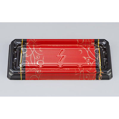 シーピー化成 寿司容器 UFハカマ板段15 みつる朱 本体 0597215008975 1ケース(1000個(50個×20)（直送品）