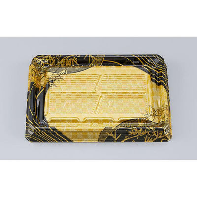 シーピー化成 寿司容器 UFハカマ板段24 上弦黒 本体 0597224009825 1ケース(600個(50個×12)（直送品）