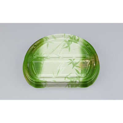 シーピー化成 寿司容器 UFハカマ板半月段3 すず葉緑 本体 0597303009815 1ケース(600個(50個×12)（直送品）