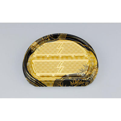 シーピー化成 寿司容器 UFハカマ板半月段3 上弦黒 本体 0597303009825 1ケース(600個(50個×12)（直送品）