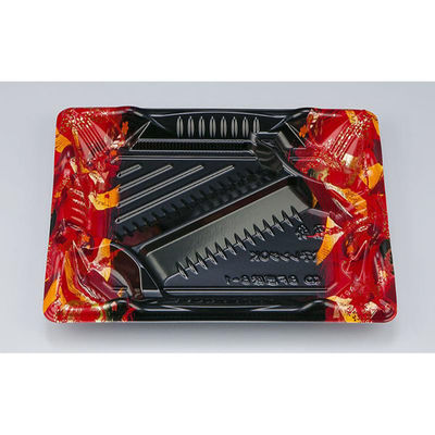 シーピー化成 弁当容器 BF恵味8-1 短冊赤 本体(N) 0745808018265 1ケース(600個(50個×12)（直送品）