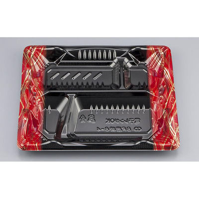 シーピー化成 弁当容器 BF恵味8-4 フレーム赤 本体(N) 0745808041365 1ケース(600個(50個×12)（直送品）