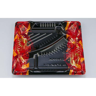 シーピー化成 弁当容器 BF恵味12-1 短冊赤 本体(N) 0745812018265 1ケース(600個(50個×12)（直送品）