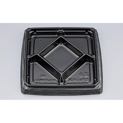 シーピー化成 弁当容器 BFハカマ膳9-1 黒板目 本体(N) 0746109016235 1ケース(400個(50個×8)（直送品）