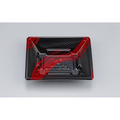 シーピー化成 どんぶり容器 BFツイスト17-14浅 筆勢黒赤 本体 0772171421445 1ケース(1200個(50個×24)（直送品）