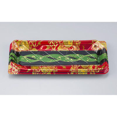 シーピー化成 寿司容器 NUN鞆15 結笹赤 本体 0780215008405 1ケース(800個(50個×16)（直送品）