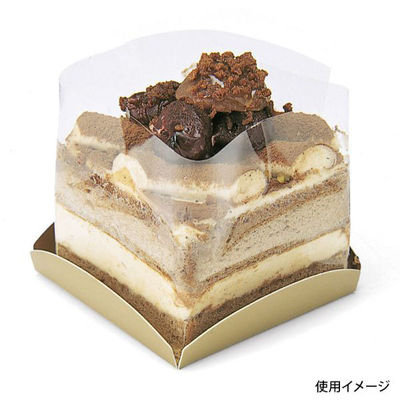 天満紙器 ケーキトレー CP-101 ケーキプレート 正方形(ゴールド) 2780501 1ケース(2000個(100個×20)（直送品）