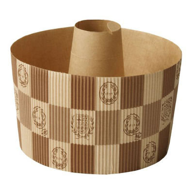 天満紙器 ケーキトレー SC842 シフォンカップ(エンブレム茶) 3830006 1ケース(200個(25個×8)（直送品）