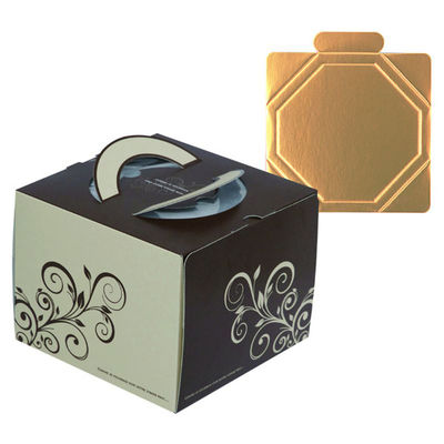 ヤマニパッケージ ケーキ箱 スイートデコ4.5号(金台紙付) DE-159T 1ケース(100個(1個×100)（直送品）