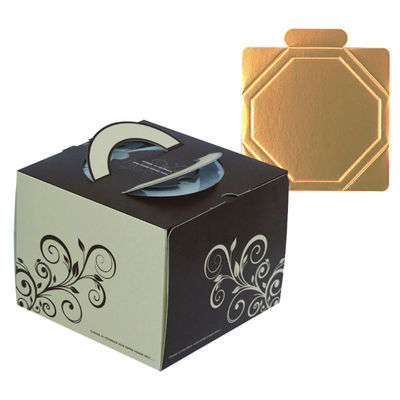 ヤマニパッケージ ケーキ箱 スイートデコ5号(金台紙付) DE-160T 1ケース(100個(1個×100)（直送品）