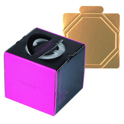 ヤマニパッケージ ケーキ箱 ラグジュデコ4.5号(金台紙付) DE-180T 1ケース(100個(1個×100)（直送品）