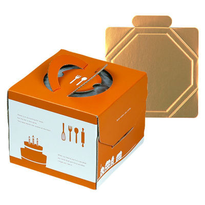 ヤマニパッケージ ケーキ箱 ソレイユデコ135 4.5号 金台紙付 DE-191T 1ケース(100個(1個×100)（直送品）