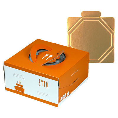 ヤマニパッケージ ケーキ箱 ソレイユデコ135 7号 金台紙付 DE-194T 1ケース(100個(1個×100)（直送品）