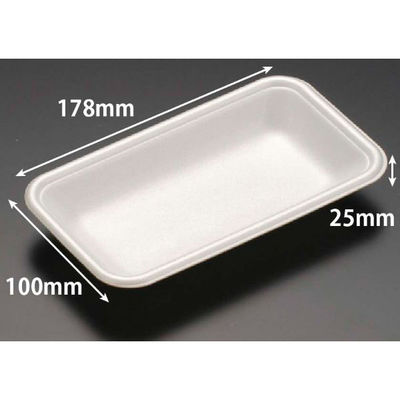 リスパック 発泡トレー J-18-10T(S) 白 FGPC062 1ケース(2400個(100個×24)（直送品）