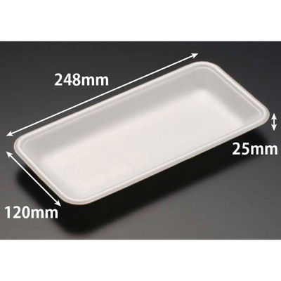 リスパック 発泡トレー J-25-12T(S) 白 FGPC312 1ケース(1500個(100個×15)（直送品）