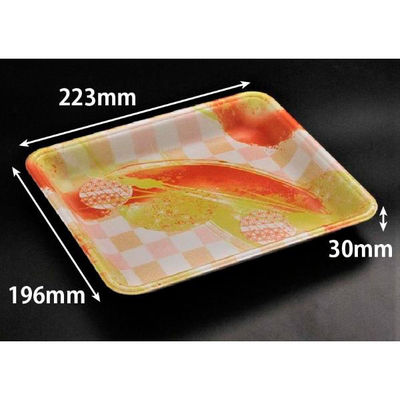 リスパック 発泡トレー J-20-22F めい赤 FLFG704 1ケース(1200個(100個×12)（直送品）