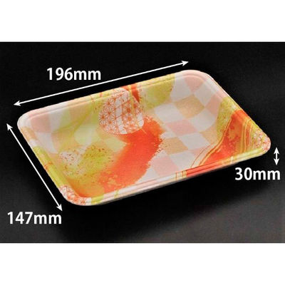 リスパック 発泡トレー J-20-15F めい赤 FLFG701 1ケース(1600個(100個×16)（直送品）