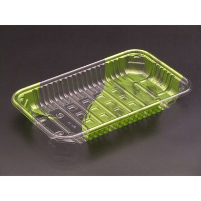 リスパック 透明トレー バイオPET AC-20-12T はやて緑 FSFV791 1ケース(1200個(100（直送品）