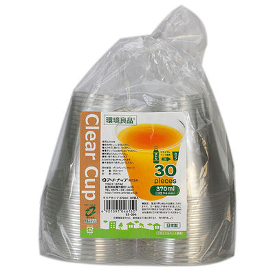 アートナップ プラコップ クリアカップ370ml 30個入 ES-206 1ケース(30個(1個×30)（直送品）