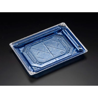 リスパック 刺身容器 バイオPET 美枠 20-15B 箔おし銀 FAPV342 1ケース(800個(50個×16)（直送品）