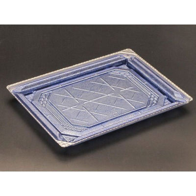 リスパック 刺身容器 バイオPET 美枠 25-18B 箔おし銀 FAPV612 1袋(50個)（直送品）