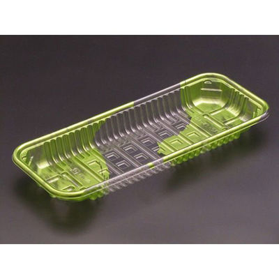 リスパック 透明トレー バイオPET AC-25-10T はやて緑 FSFV793 1袋(100個)（直送品）