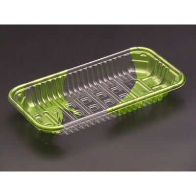 リスパック 透明トレー バイオPET AC-20-10T はやて緑 FSFV790 1袋(100個)（直送品）