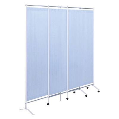 【軒先渡し】高田ベッド 3連スライドスクリーン 25297600 ブルー TB-1565(H180CM) 1台（直送品）