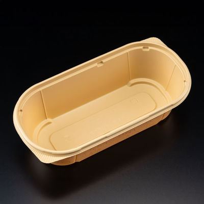 リスパック 弁当容器 バイオビオル小判20-10Bクラフト石目 RHBA101 1袋(50個)（直送品）