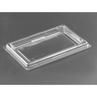 リスパック サラダ容器 バイオカップ キューブ H 08B 穴6H PABK568 1ケース(600個(50個×12)（直送品）