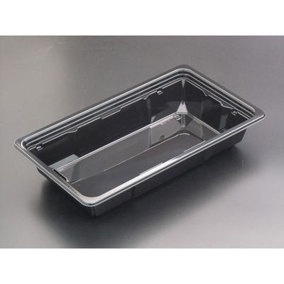 リスパック サラダ容器 バイオカップ キューブNK 45-45B 黒 PABK502 1ケース(400個(50個×8)（直送品）